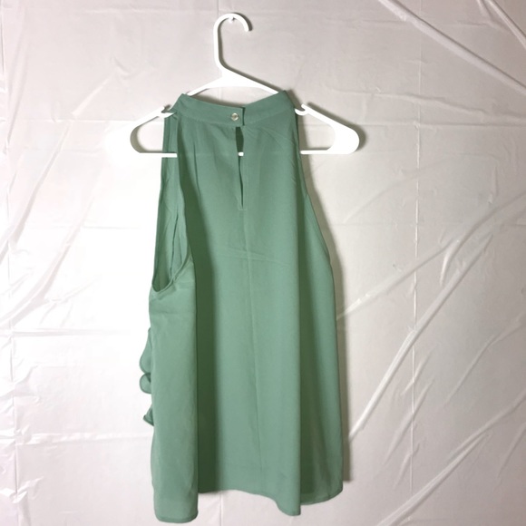 PAPER CRANE Green Ruffle Blouse - Picture 2 of 2